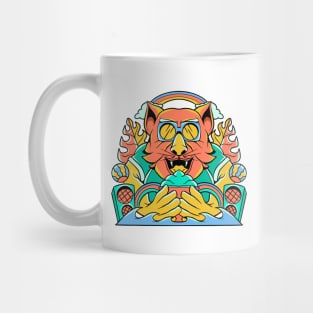 Summer Cat Doodle Mug